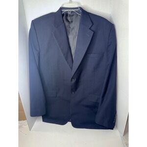 Mink Cashmere Rare Fibres London Shrunk Navy Pinstripe Wool Blazer size 46R